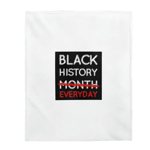 Black History Everyday Velveteen Plush Blanket