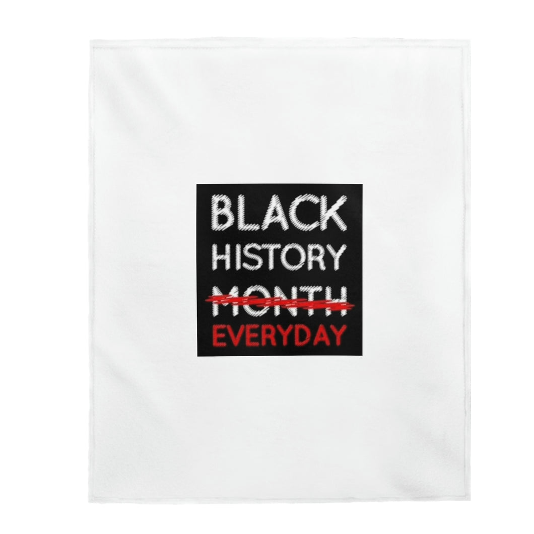 Black History Everyday Velveteen Plush Blanket