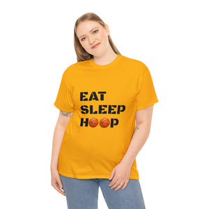 Eat Sleep Hoop Unisex Heavy Cotton Tee