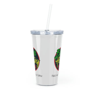 Black Hair Stylists Matter Plastic Tumbler with Straw