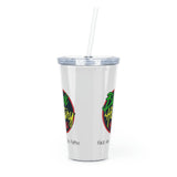 Black Hair Stylists Matter Plastic Tumbler with Straw