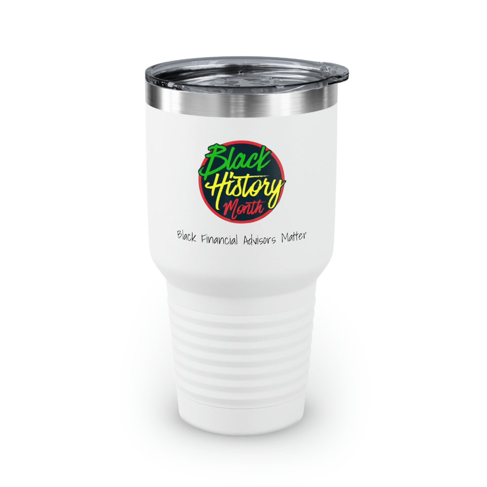 Black Financial Advisors Matter Ringneck Tumbler, 30oz