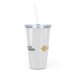 Bessemer City Yellow Jackets Plastic Tumbler with Straw