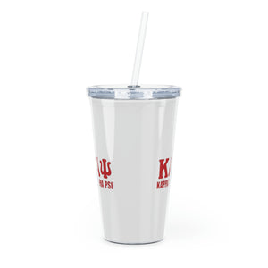 Kappa Alpha Psi Plastic Tumbler with Straw