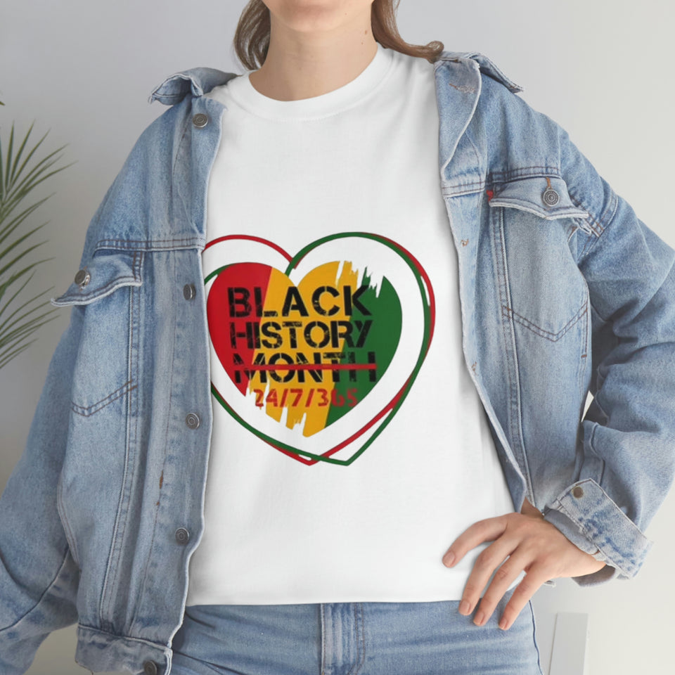 Black History 24/7/365 Cotton Tee