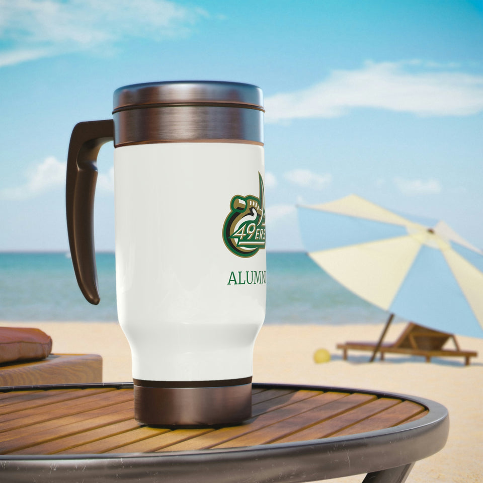 UNCC ALUMNI Stainless Steel Travel Mug with Handle, 14oz