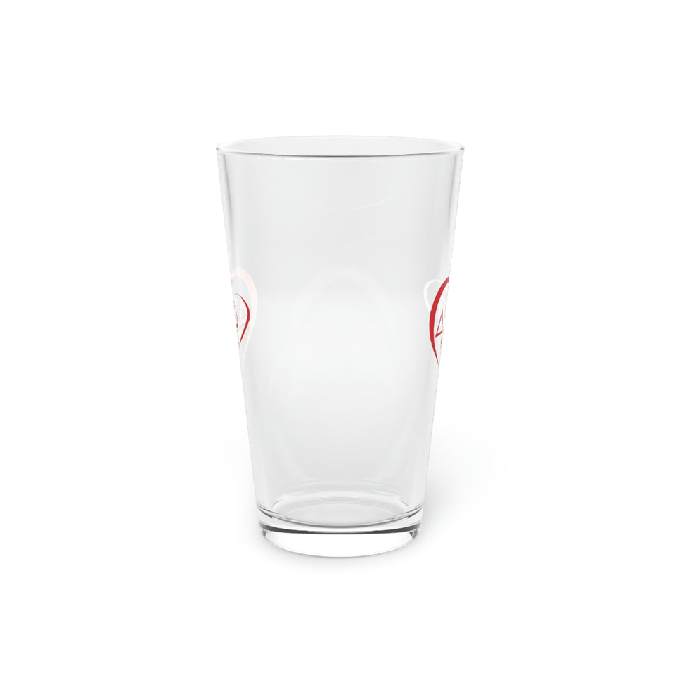 DST Heart Pint Glass, 16oz