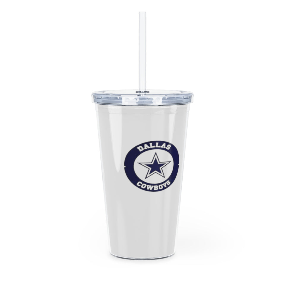 Dallas Cowboys Plastic Tumbler with Straw