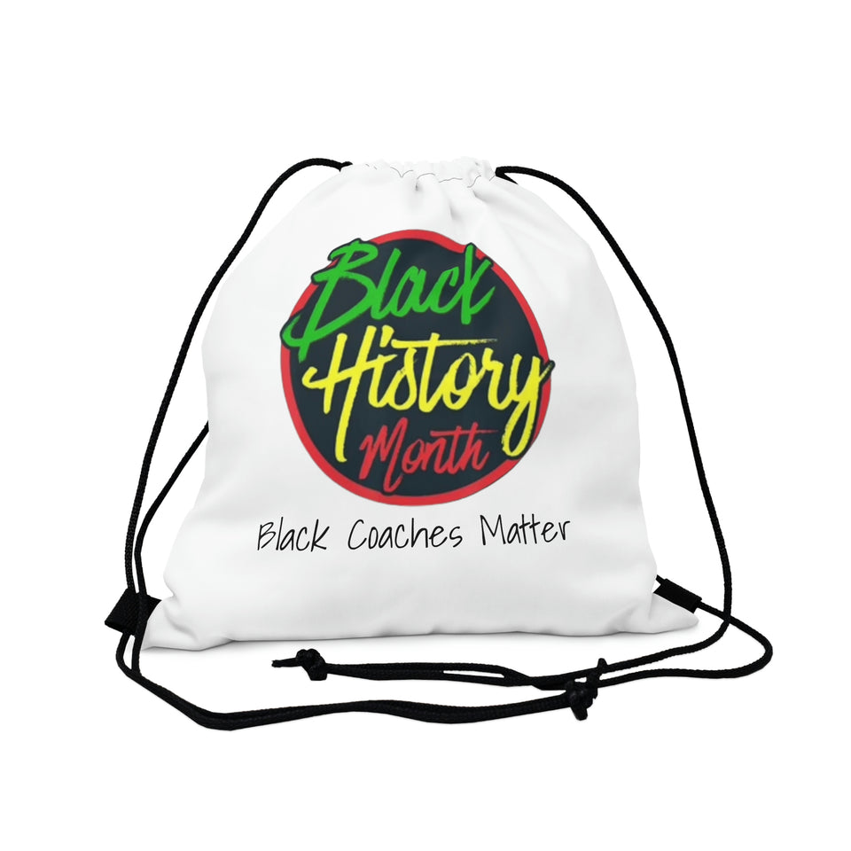 Black Coaches Matter Outdoor Drawstring Bag