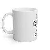 I Run On Caffeine Chaos & Cuss Words White Mug, 11oz