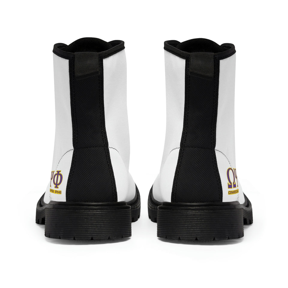 Omega Psi Phi Men's Canvas Boots