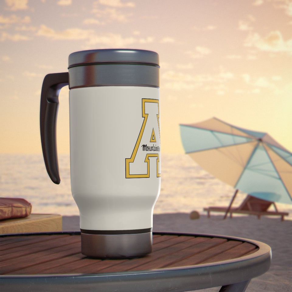 Appalachian State Stainless Steel Travel Mug with Handle, 14oz