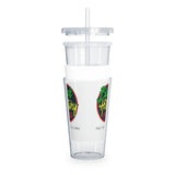 Black Police Officers Matter Plastic Tumbler with Straw