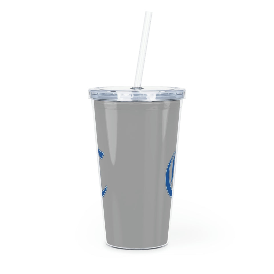 Charlotte Christian Plastic Tumbler with Straw