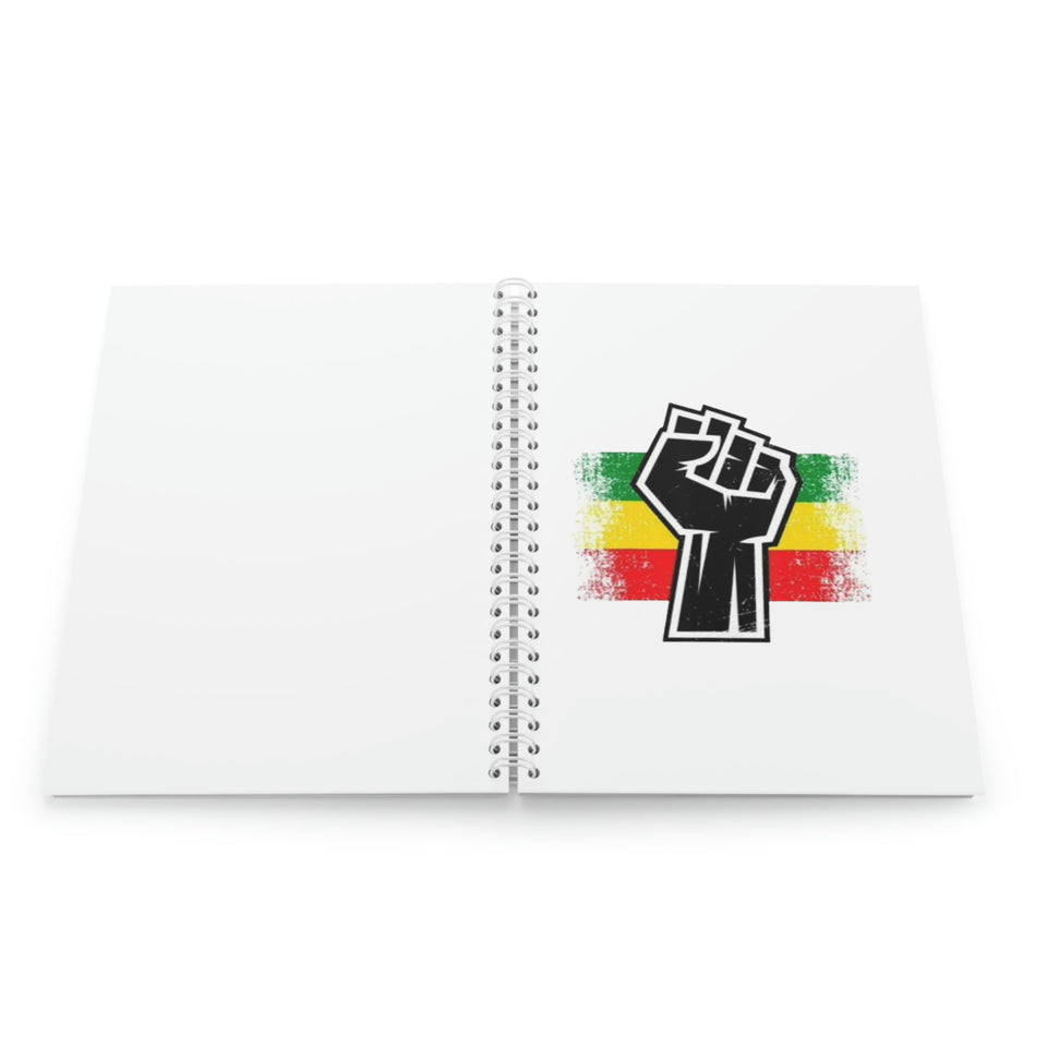 Black Fist Spiral Notebook