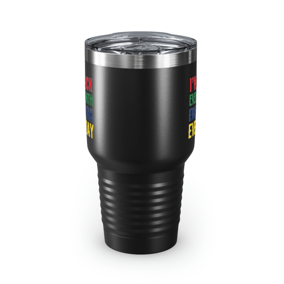 I'm Black Every Month Week Day Ringneck Tumbler, 30oz