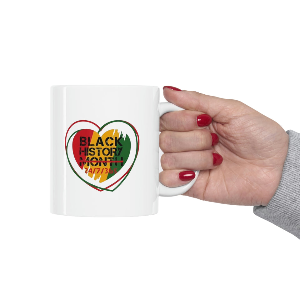 Black History 24/7/365 Ceramic Mug 11oz