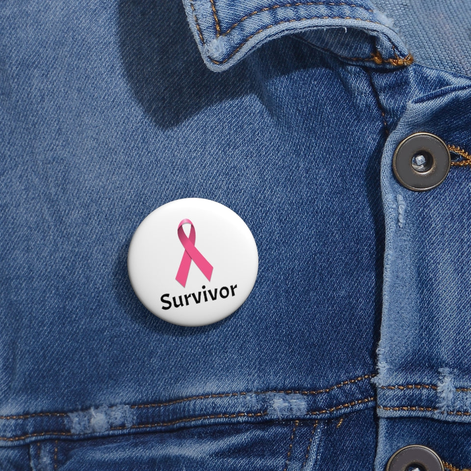 Breast Cancer Survivor Custom Pin Buttons