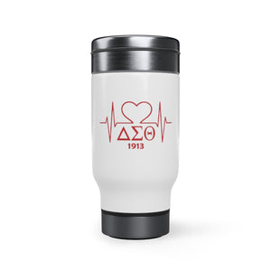 Delta Heartbeat Stainless Steel Travel Mug with Handle, 14oz