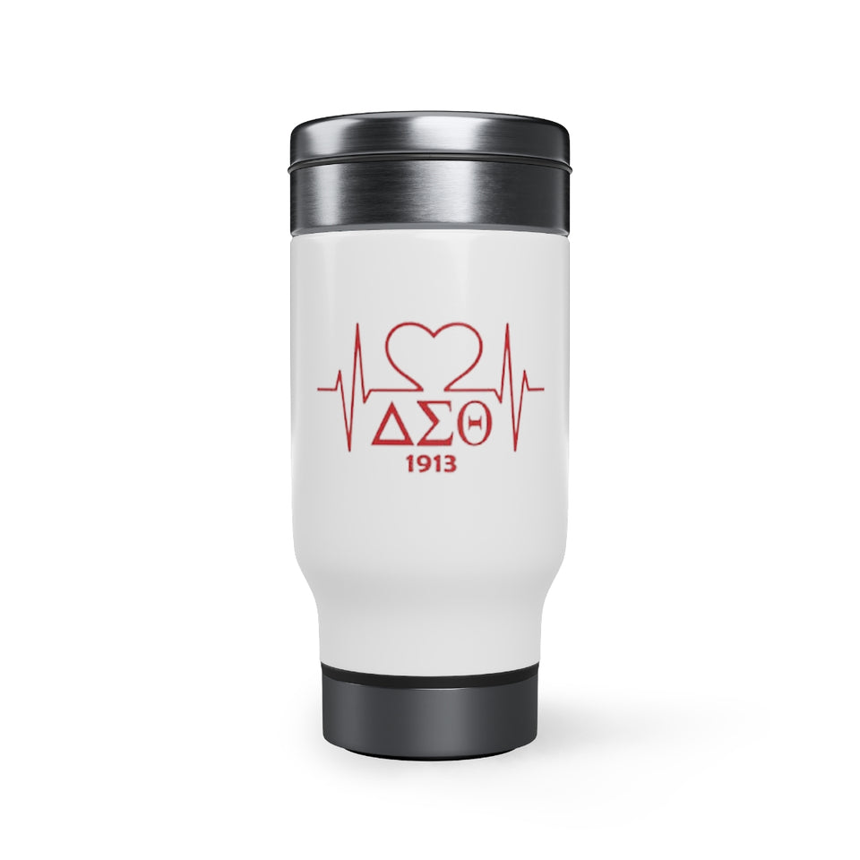 Delta Heartbeat Stainless Steel Travel Mug with Handle, 14oz