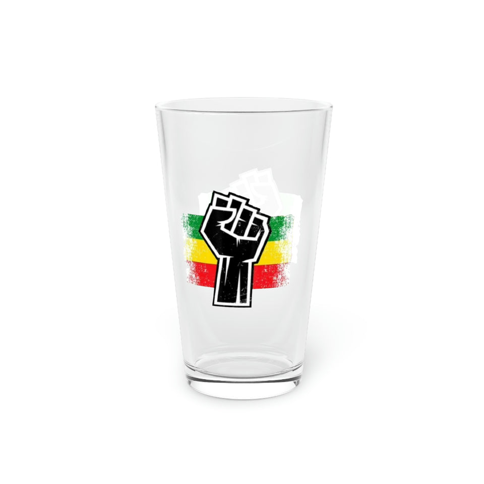 Black Fist Pint Glass, 16oz
