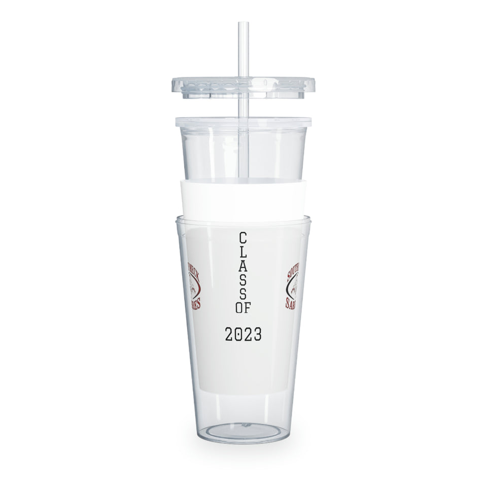 South Meck HS Class of 2023 Plastic Tumbler with Straw