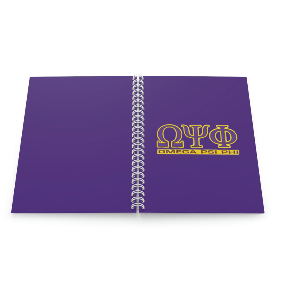 Omega Psi Phi Spiral Notebook