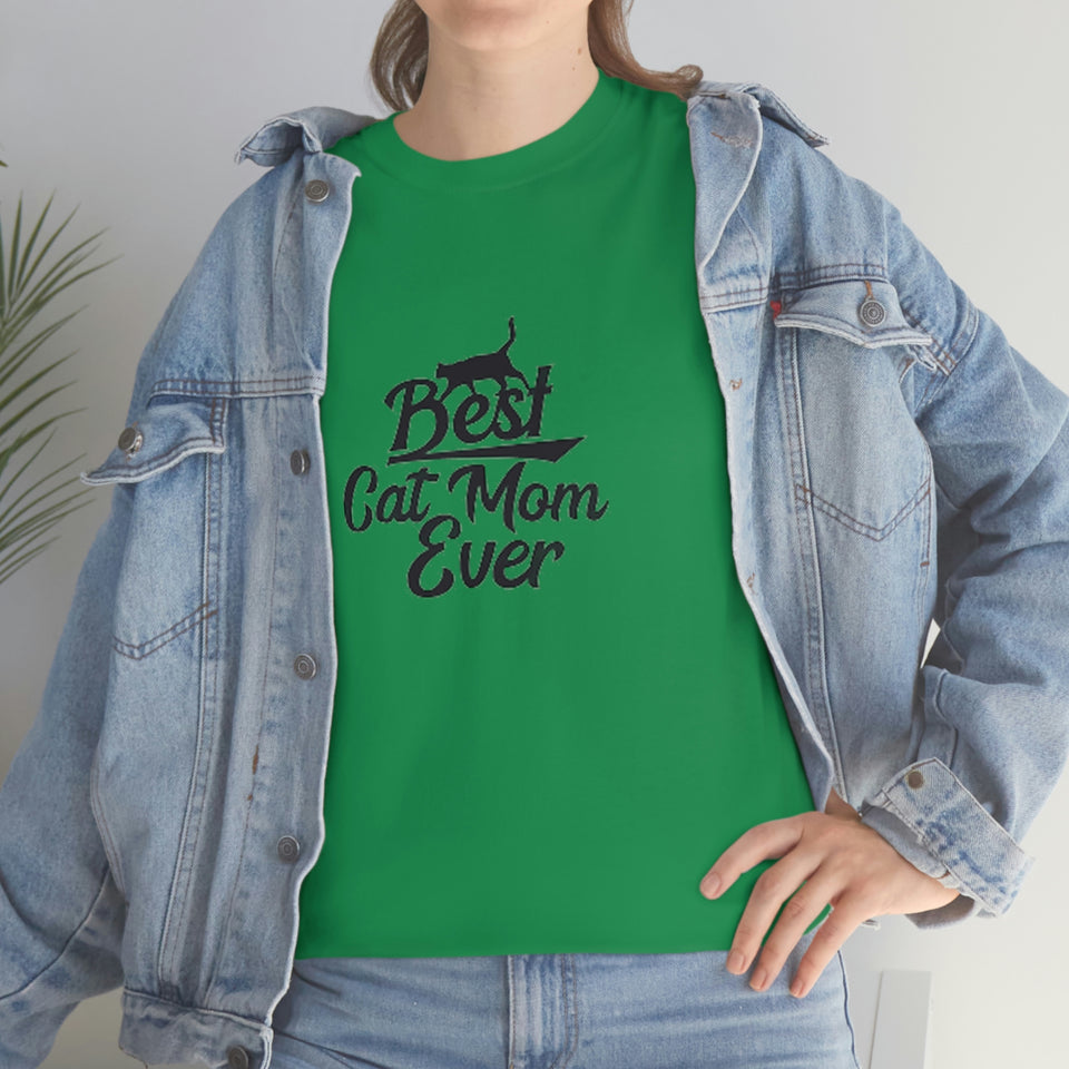 Best Cat Mom Ever Unisex Heavy Cotton Tee