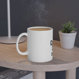 I Run On Caffeine Chaos & Cuss Words White Mug, 11oz
