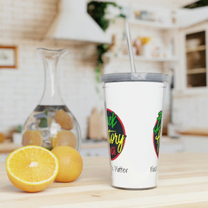 Black CEO's Matter Plastic Tumbler with Straw