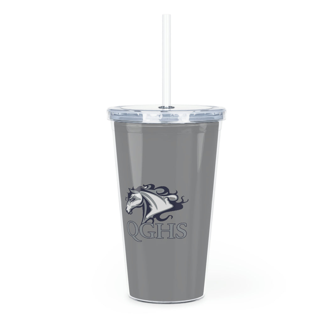 Queens Grant HS Plastic Tumbler with Straw