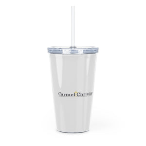 Carmel Christian Plastic Tumbler with Straw