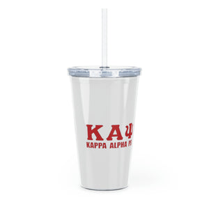 Kappa Alpha Psi Plastic Tumbler with Straw