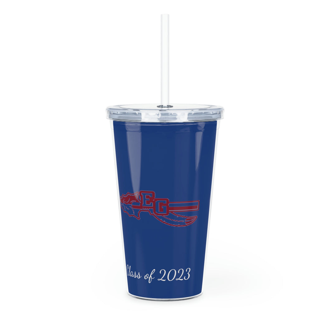 East Gaston Class of 2023 Plastic Tumbler with Straw