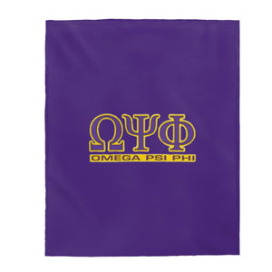 Omega Psi Phi Velveteen Plush Blanket