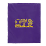 Omega Psi Phi Velveteen Plush Blanket