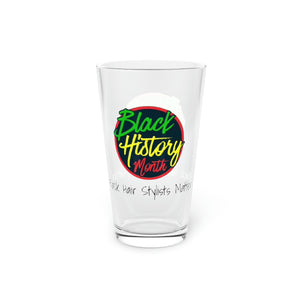 Black Hair Stylists Matter Pint Glass, 16oz