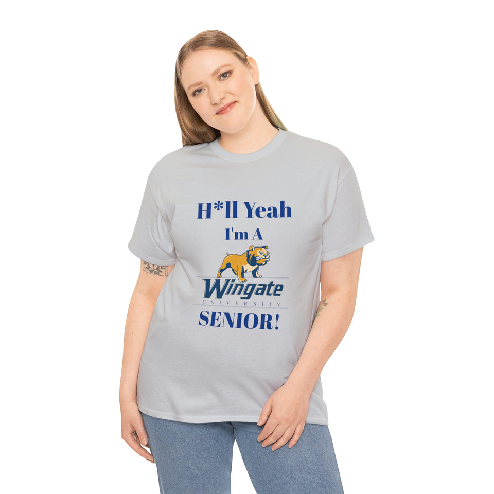 H*ll Yeah Wingate University Senior Unisex Heavy Cotton Tee