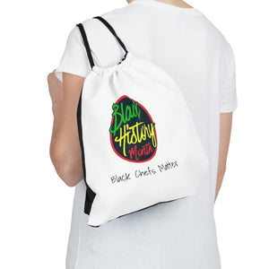 Black Chefs Matter Outdoor Drawstring Bag