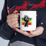 Black Fist Ceramic Mug 11oz