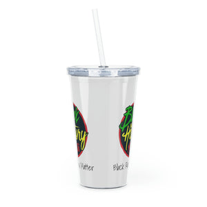 Black Realtors Matter Plastic Tumbler with Straw