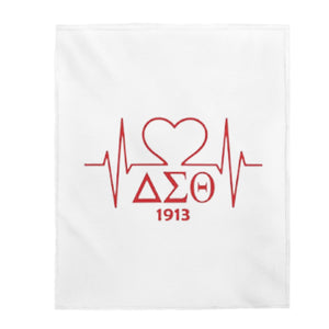 Delta Heartbeat Velveteen Plush Blanket