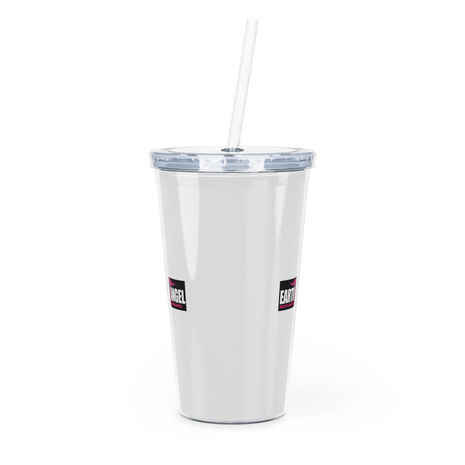 Earth Angel Plastic Tumbler with Straw