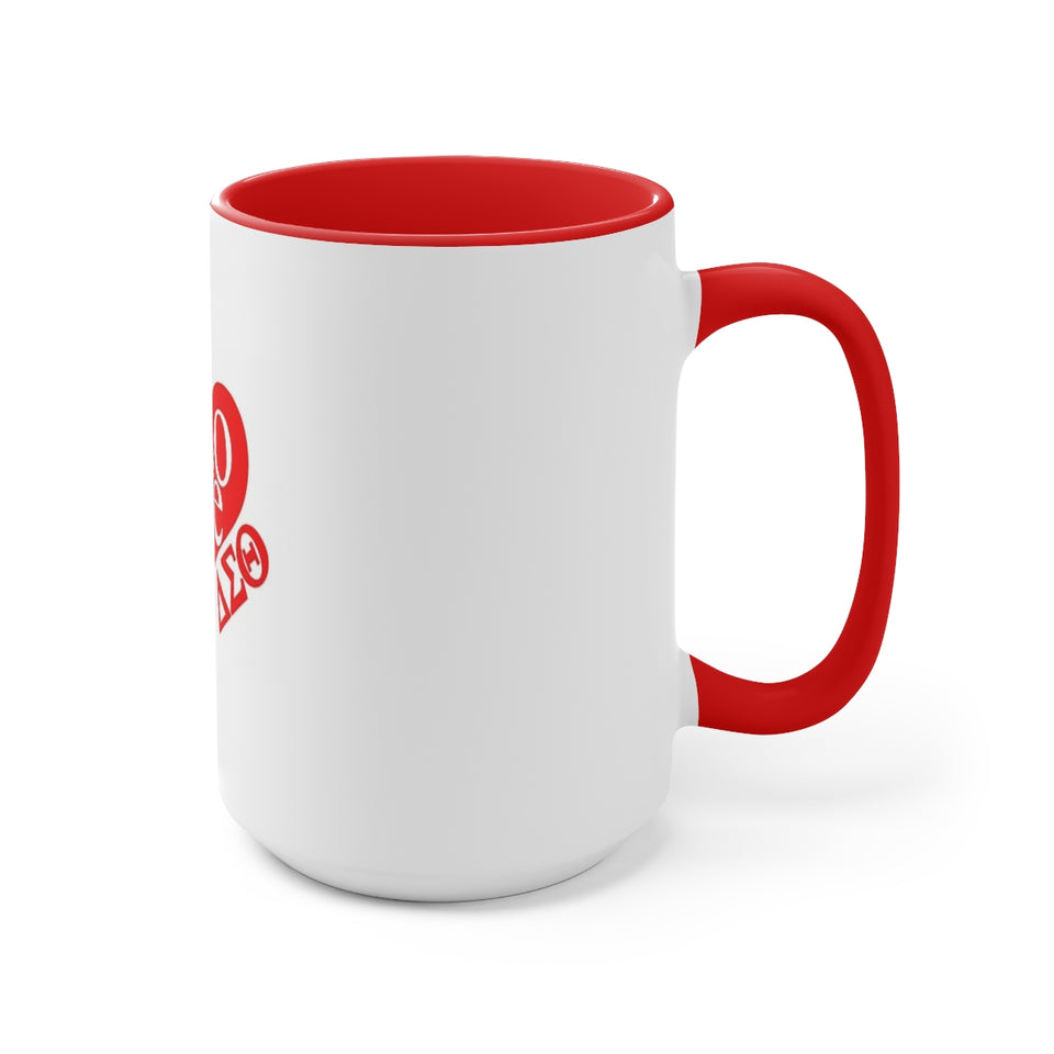 Delta Sigma Theta Sorority Two-Tone Coffee Mugs, 15oz