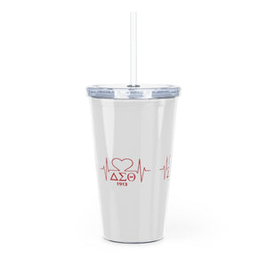 Delta Heartbeat Plastic Tumbler with Straw