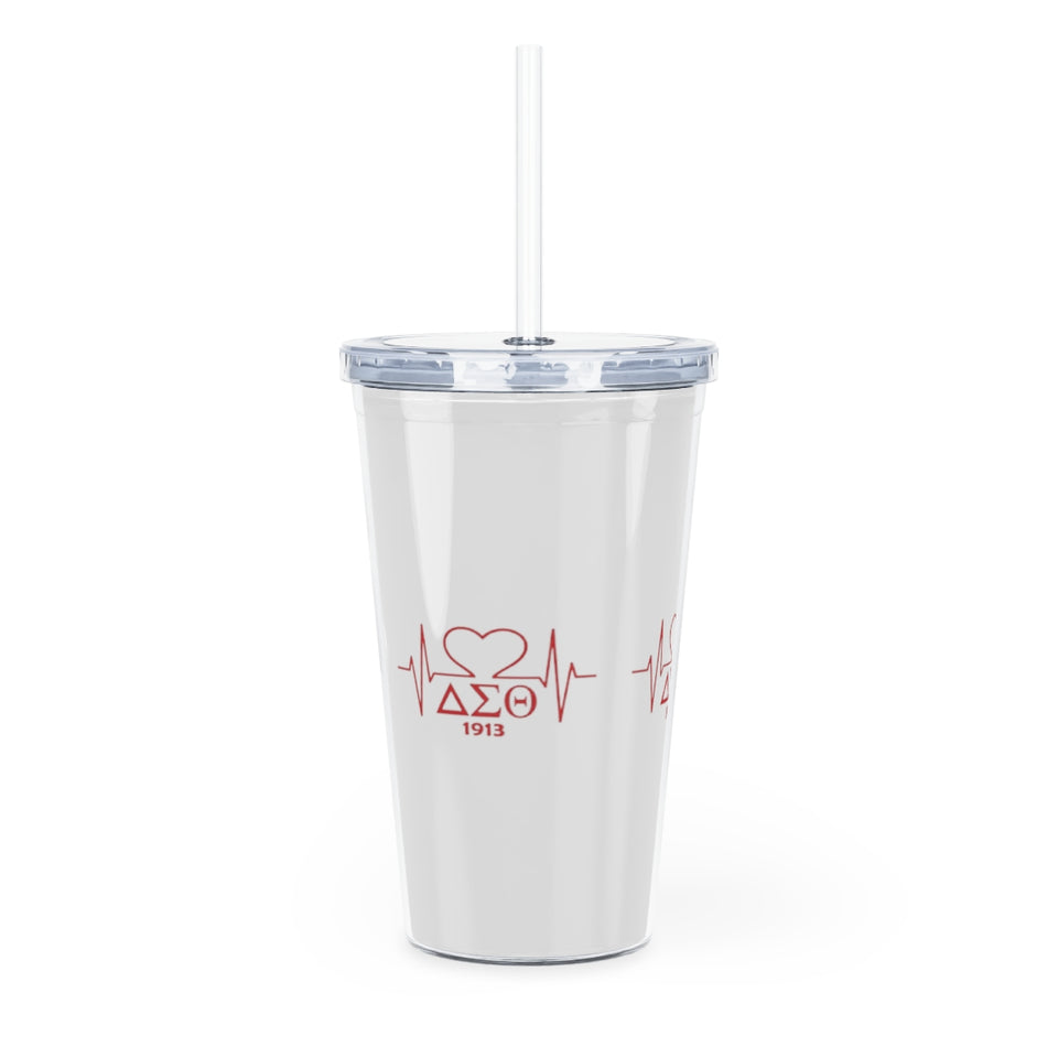 Delta Heartbeat Plastic Tumbler with Straw