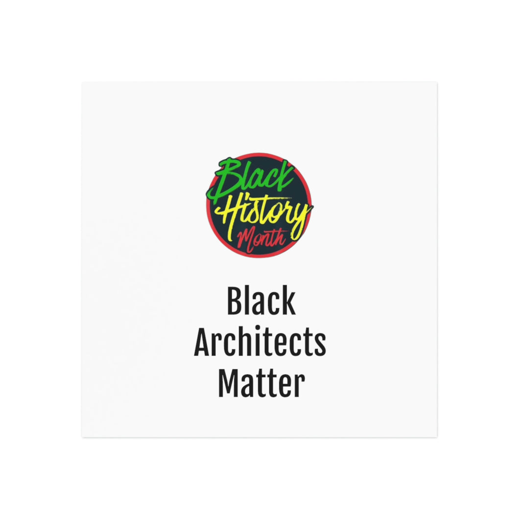 Black Architects Matter Square Magnet