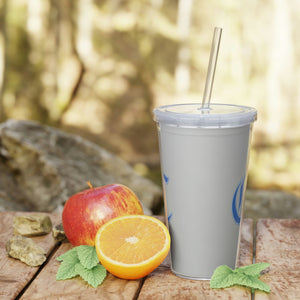 Charlotte Christian Plastic Tumbler with Straw