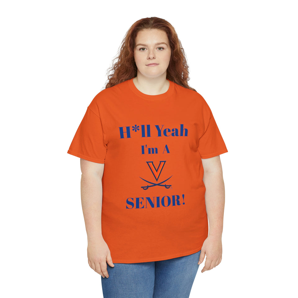 H*ll Yeah! Virginia Cavaliers Senior Unisex Heavy Cotton Tee