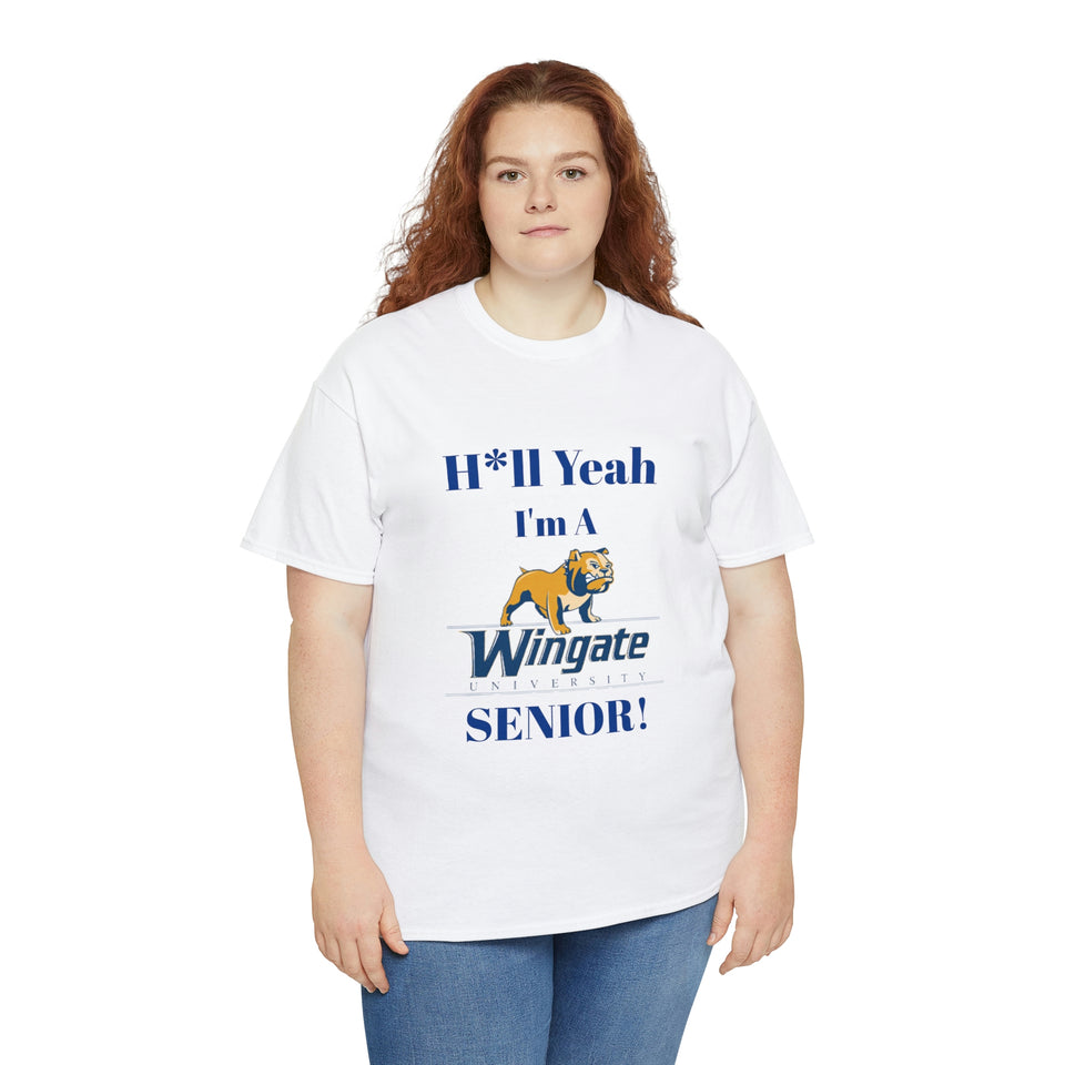 H*ll Yeah Wingate University Senior Unisex Heavy Cotton Tee